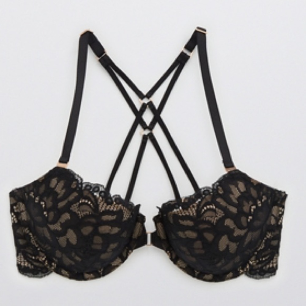 Aerie Real Power Balconette Lace Lightly Lined Bra